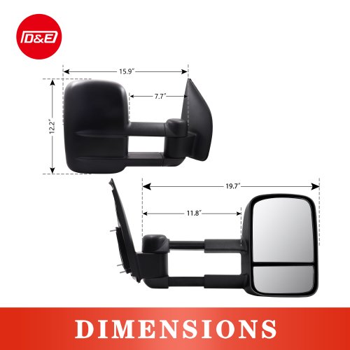 牵引镜黑色后视镜手动汽车后视镜